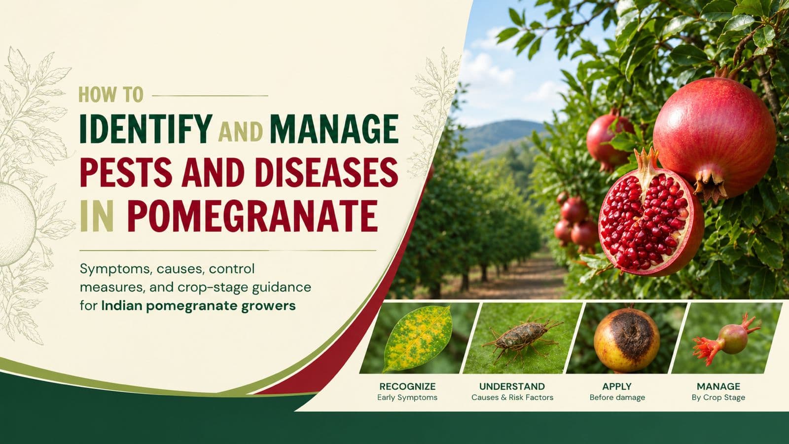 How to Identify and Manage Pests and Diseases in Pomegranate