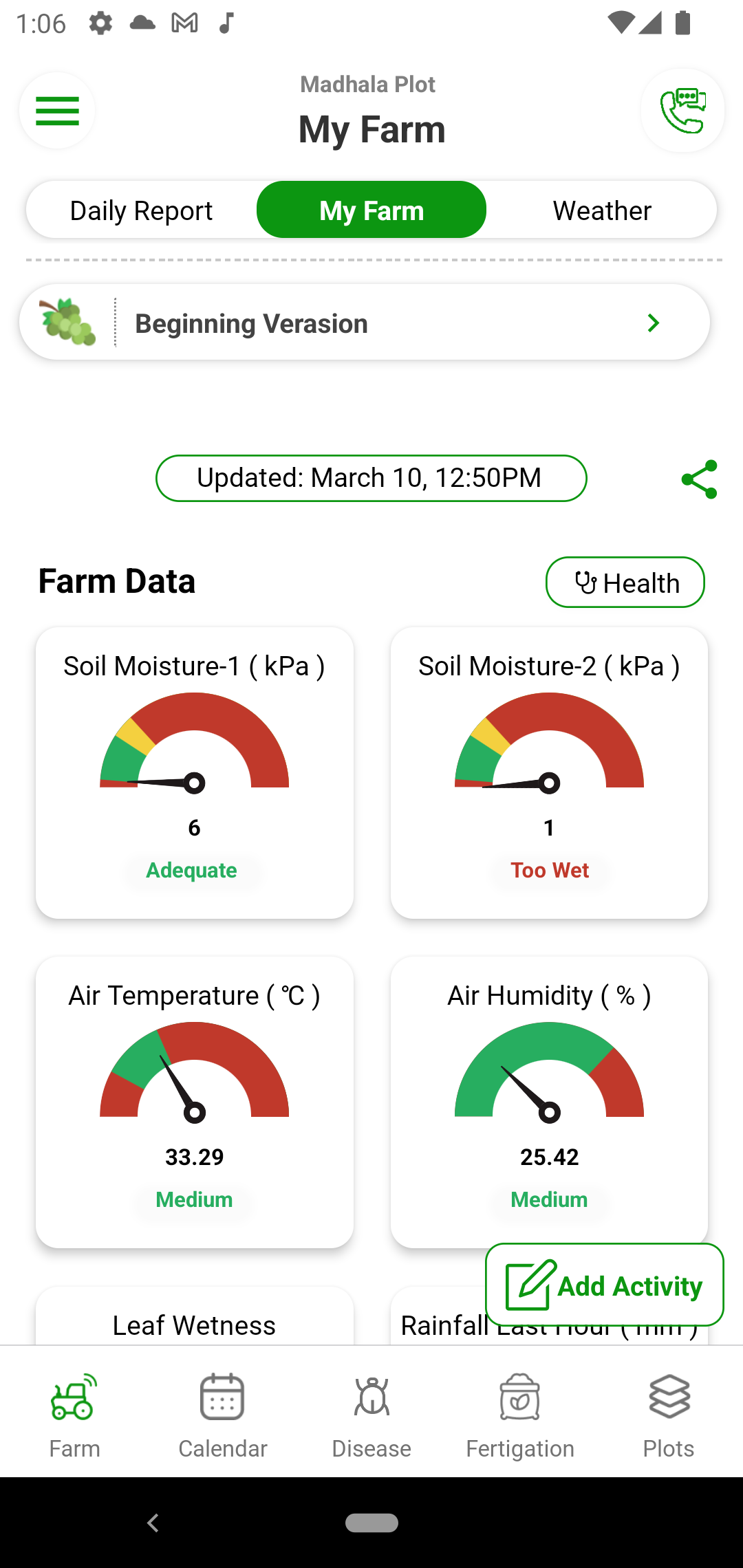 Live Farm Data